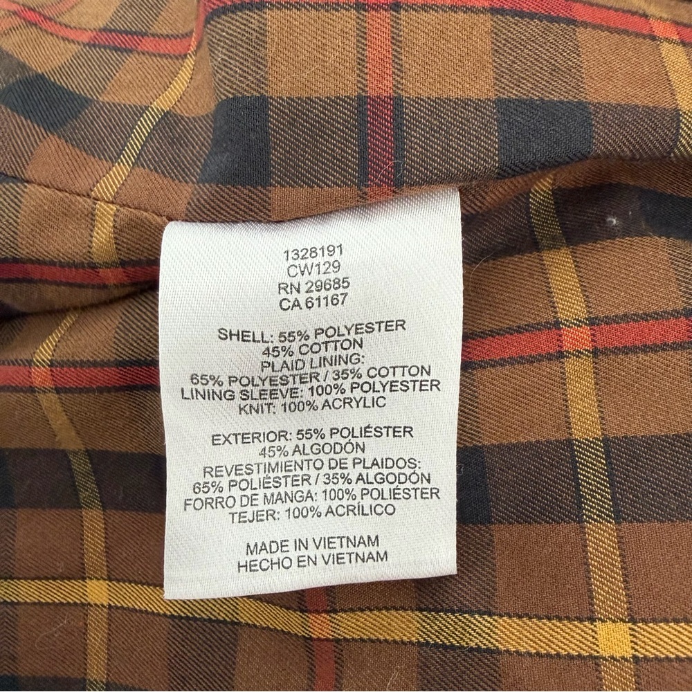 Pendleton Red Hooded Rain Jacket Plaid Lined - image 6